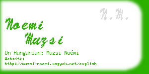 noemi muzsi business card